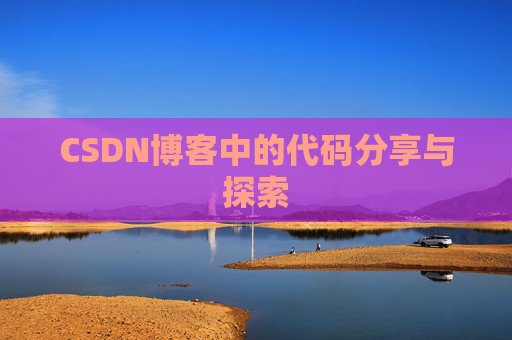 CSDN博客中的代码分享与探索